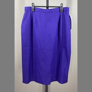 NEW Pendleton Skirt Womens 14 deep purple wool straight pencil vintage classic